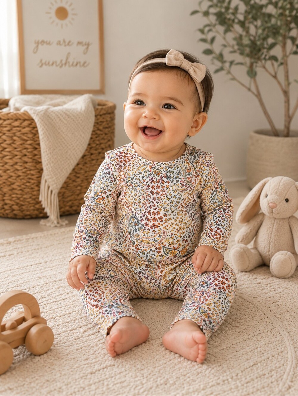 ✨ Carter’s Baby Floral Paisley One-Piece – Size 6 Months ✨